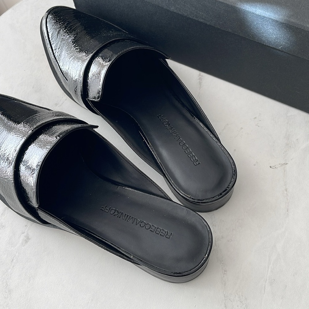 Rebecca Minkoff New Black Loafers Mules Multiple Size available - Picture 5 of 5